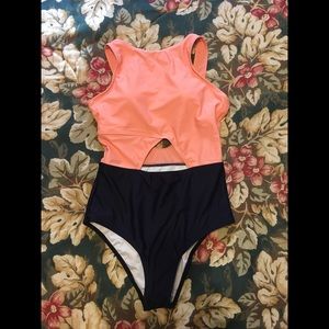 Cupshe One Piece Cutout Colorblock Swimsuit